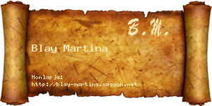Blay Martina névjegykártya